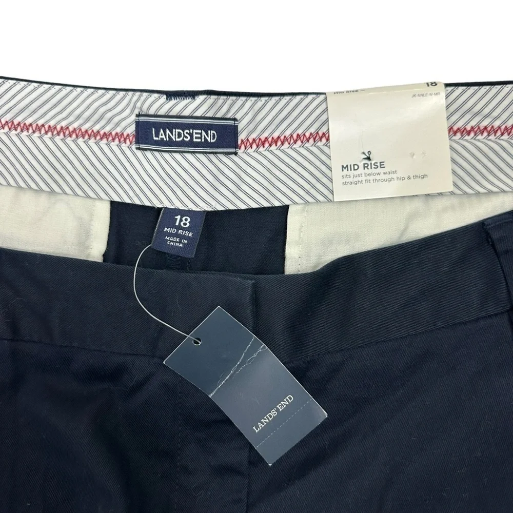 Lands’ End Mid-Rise Navy Women’s 10